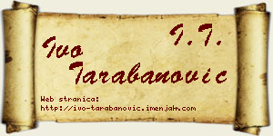 Ivo Tarabanović vizit kartica